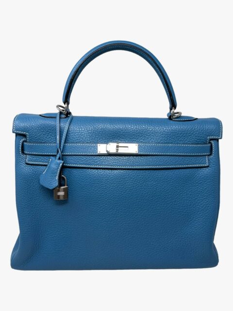 HERMES – KELLY 35 BLEU JEAN