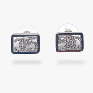 CHANEL - ORECCHINI RETTANGOLARI 5 E DOPPIE CC