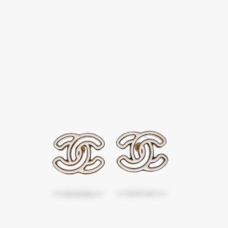 CHANEL - ORECCHINI A LOBO DOPPIE CC SMALTO