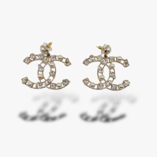 CHANEL - ORECCHINI A LOBO PENDENTI DOPPIE CC