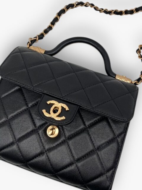 CHANEL – BORSA SINGLE FLAP MICRO CAVIAR