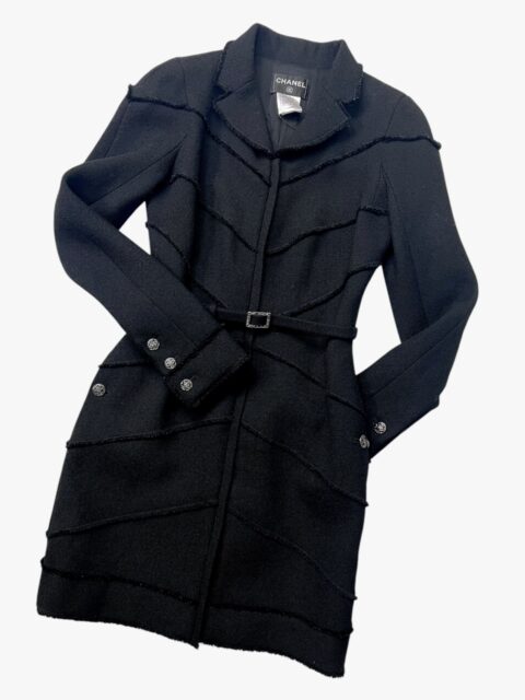 CHANEL – CAPPOTTO DI LANA CON CINTURINO IN VITA