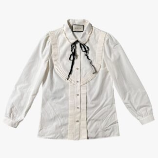 GUCCI - CAMICIA COLLO A BAVERO CON NASTRO