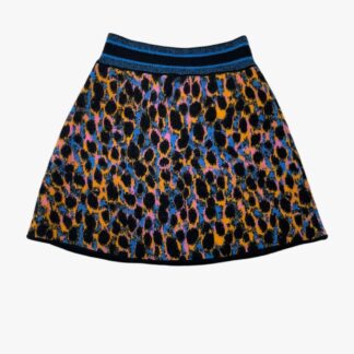 DIOR - MINI GONNA LEOPARDATA IN MISTO LANA