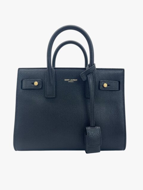 YVES SAINT LAURENT – SAC DE JOUR MORBIDA IN PELLE MARTELLATA NANO