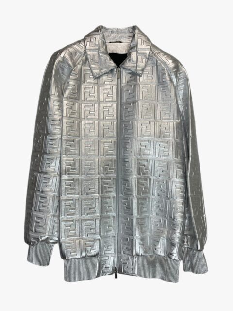 FENDI – BOMBER IN PELLE EFFETTO GOMMA
