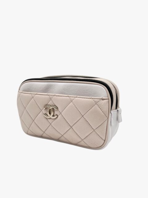 CHANEL – MARSUPIO REGOLABILE TRICOLOR VITELLO CON POCHETTE