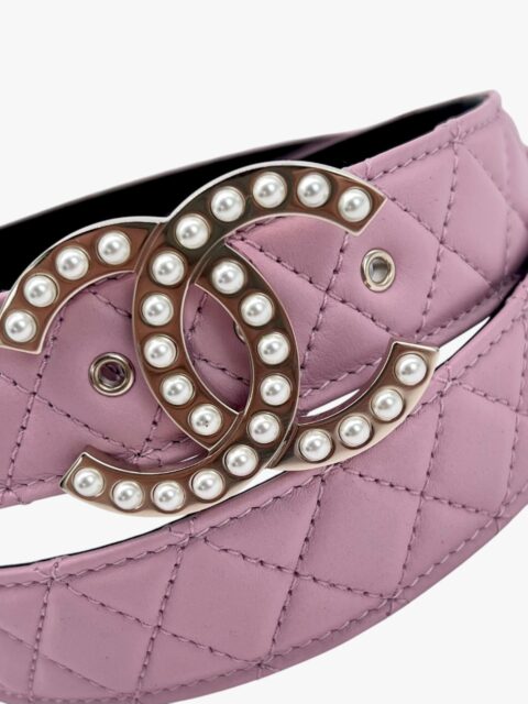 CHANEL – CINTURA AGNELLO MATELASSÉ FIBBIA CC