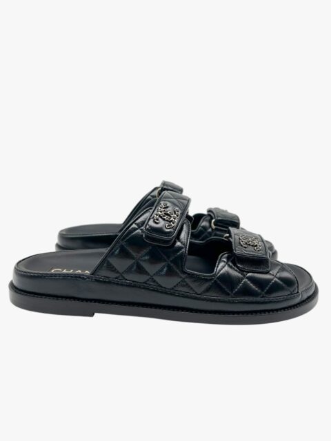 CHANEL – MULES DAD MATELASSÉ CON DOPPIO STRAP IN VELCRO