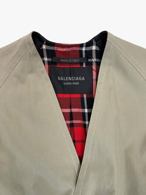 BALENCIAGA – TRENCH COAT IMPERMEABILE COTONE