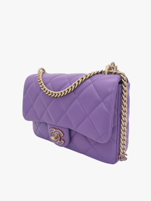 CHANEL – BORSA SINGLE FLAP MATELASSE AGNELLO