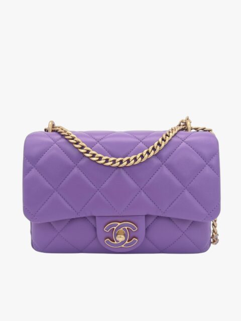 CHANEL – BORSA SINGLE FLAP MATELASSE AGNELLO
