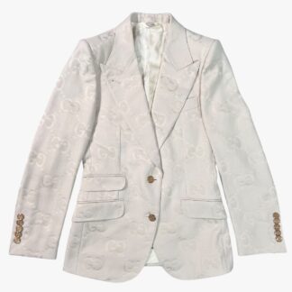 GUCCI - BLAZER GIACCA BIG LOGO GG IN TESSUTO