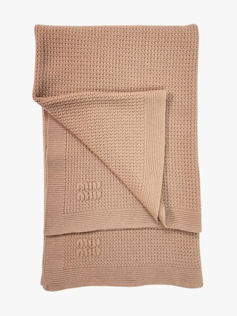 MIU MIU – COPERTA IN MAGLIA TESSUTO LANA VERGINE