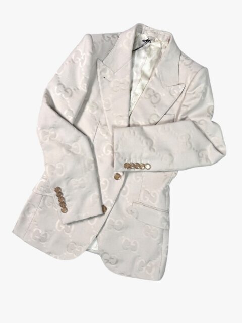 GUCCI – BLAZER GIACCA BIG LOGO GG IN TESSUTO