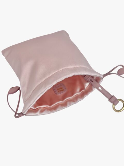 MIU MIU – POUCH SATIN IN RASO ORCHID PINK – GHW