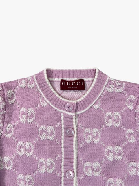 GUCCI – CARDIGAN IN TESSUTO JACQUARD GG BOUCLÉ