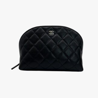 CHANEL - POCHETTE ACCESSOIRE CAVIAR NERO, GOLD HD