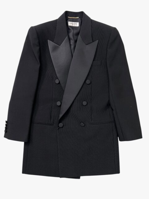 YVES SAINT LAURENT – GIACCA SMOKING IN GRAIN DE POUDRE