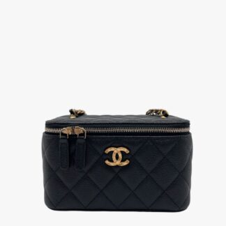 CHANEL - MINI VANITY CAVIAR TRACOLLA CON PERLE