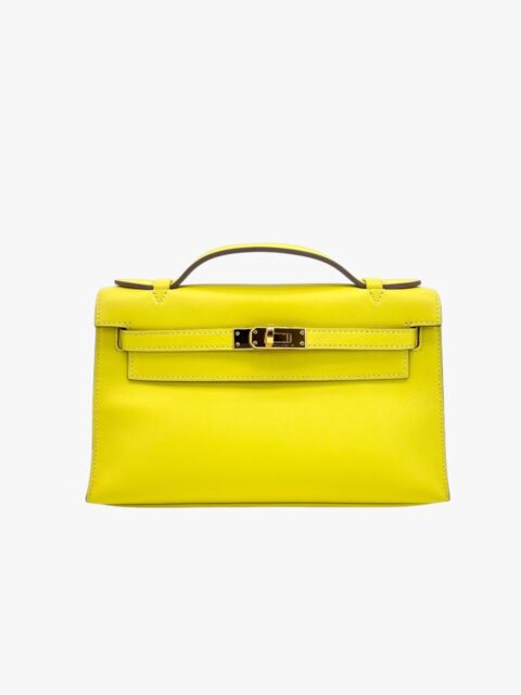 HERMÈS – POCHETTE CLUTCH KELLY PELLE SWIFT A MANO