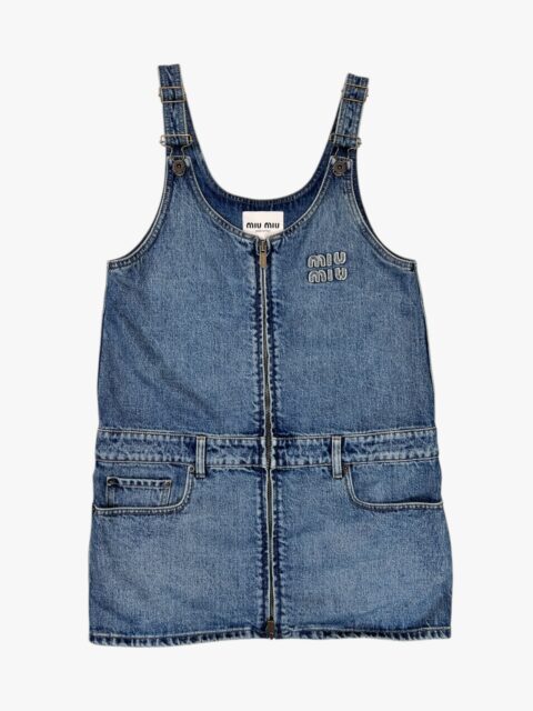 MIU MIU – ABITO IN DENIM E POPELINE CON ZIP