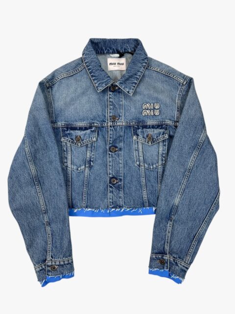 MIU MIU – BLOUSON IN DENIM E POPELINE COTONE