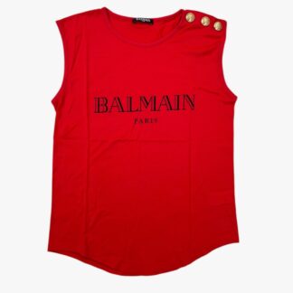 BALMAIN - CANOTTA STAMPA BALMAIN PARIS