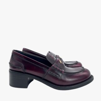 MIU MIU - MOCASSINI IN PELLE SPAZZOLATA "PENNY LOAFERS"