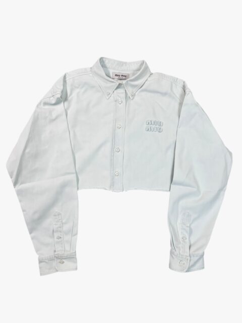MIU MIU – CAMICIA DENIM TAGLIO CROPPED