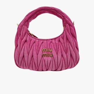 MIU MIU - BORSA WANDER SUEDE MATELASSÉ ROSA - GHW