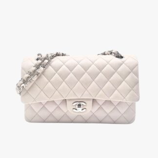 CHANEL – BORSA CLASSICA 25 IN PELLE CAVIAR 11.12 GHIACCIO