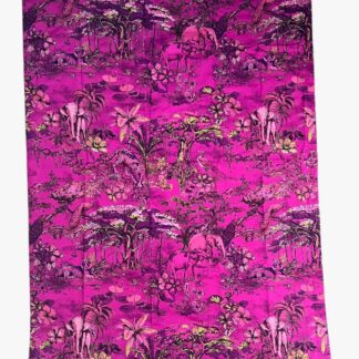 DIOR - TELO DA SPIAGGIA TOILE DE JOUY SAUVAGE COTONE FUCSIA
