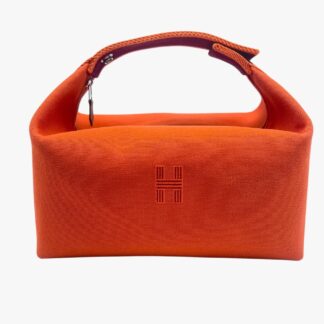 HERMÈS - TROUSSE DE TOILETTE BRIDE A BRAC GM TESSUTO ARANCIONE