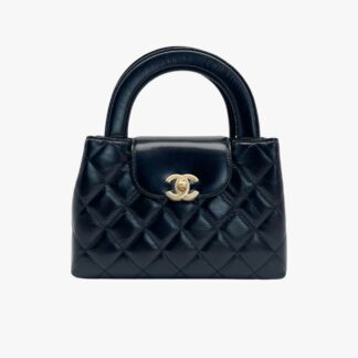 CHANEL - BORSA SMALL SHOPPING CON MANICO PELLE NERA - GHW