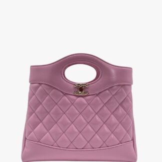 CHANEL - BORSA 31 MINI PELLE LUCIDA ROSA - GHW