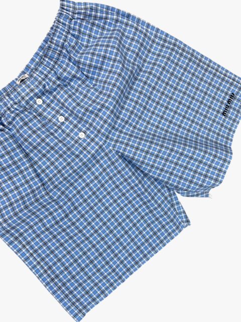 MIU MIU – BOXER IN POPELINE CHECK