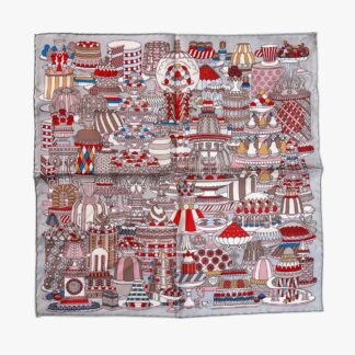 HEREMS - GAVROCHE 45 LA PÂTISSERIE FRANÇAISE 100% SETA MULTICOLOR