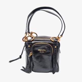 PRADA - BAULETTO PRADA DANGLE MINI IN PELLE NERO - GHW