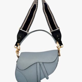 DIOR - BORSA A TRACOLLA SADDLE PELLE GRANULATA POLVERE - GHW