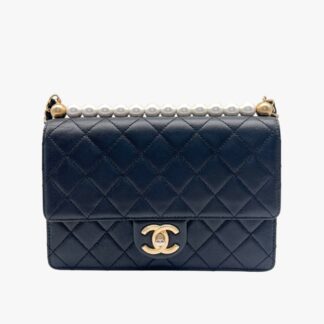 CHANEL - BORSA CHIC PEARL TRACOLLA MINI - VITELLO NERO GHW