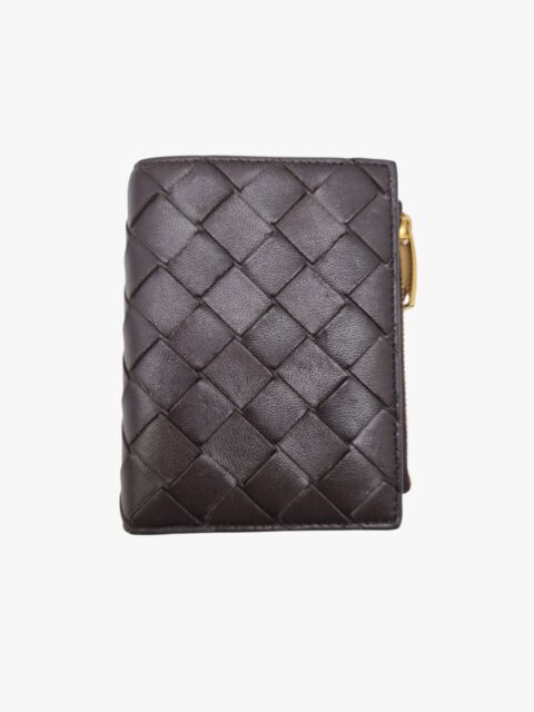 BOTTEGA VENETA – PORTAFOGLIO INTRECCIATO BI-FOLD PICCOLO FONDANT