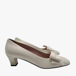 VALENTINO - SCARPA DÉCOLLETÉ BOWOW CAPRETTO AVORIO - MIS. 39