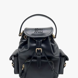 MIU MIU - ZAINO IN PELLE DI VITELLO NERO - TAGLIA MEDIA