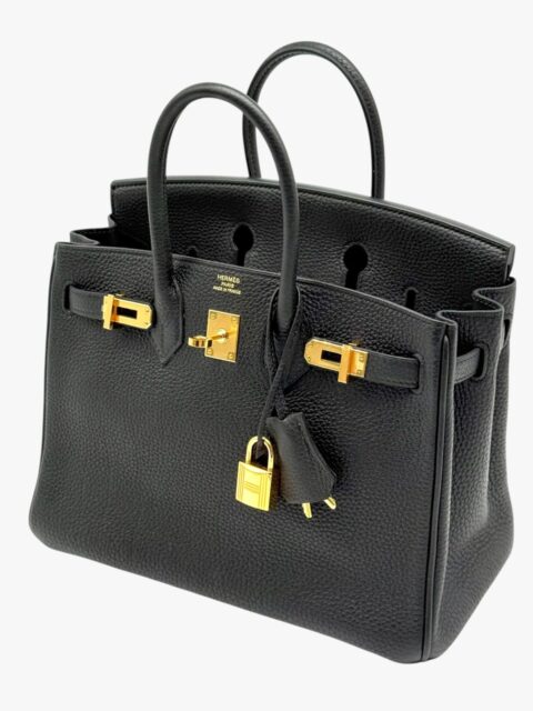 HERMÈS – BORSA BIRKIN 25 TOGO NERO GHW