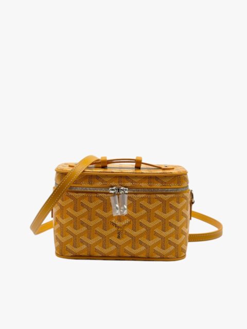 GOYARD – MUSE MINI VANITY GOYARDINE – CANVAS/CERVON CALFSKIN – YELLOW