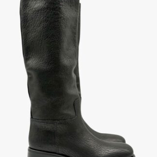 MIU MIU - STIVALI MODELLO COMBAT BOOTS PELLE AGNELLO NERO - MIS. 39
