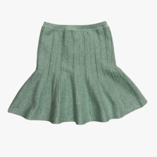 ALBERTA FERRETTI - GONNA TRUMPET IN TESSUTO MISTO POLIAMMIDE E LUREX VERT CLAIR - TG. 42