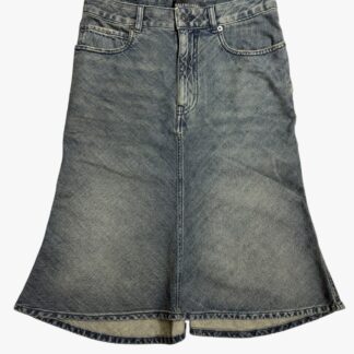 BALENCIAGA - GONNA MIDI TAGLIO A CAMPANA  IN DENIM WASHED - TG. 36 FR.
