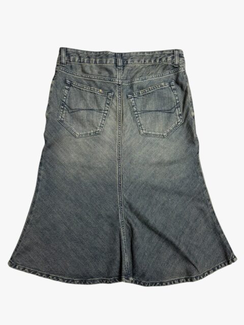 BALENCIAGA – GONNA MIDI TAGLIO A CAMPANA  IN DENIM WASHED – TG. 36 FR.